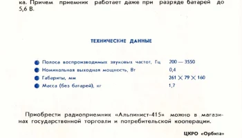 Альпинист-415 (1978) 1