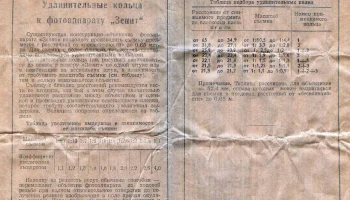 Кольца удлинительные Зенит (1967) 2